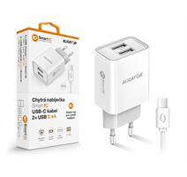 ALI CN 2,4A,2xUSB, USB-C, bílá CHA0043