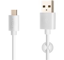 FIXED USB/USB-C kabel, USB 2.0, 1m,bílý 