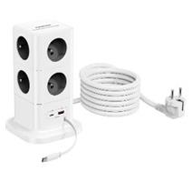 CUBENEST PowerCube 8xAC,PD 65W, 3m, šedá 