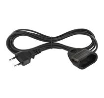 EMOS Dvoužilový pohyblivý přívod 3 m / 1 zásuvka / černý / PVC / 0,75 mm2