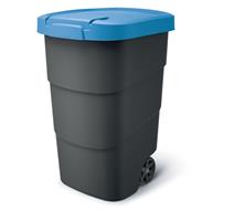 Prosperplast Popelnice Prosperplast Wheeler 90 l antracit s modrým víkem