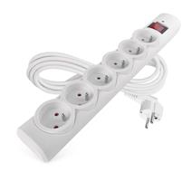 EMOS Přepěťová ochrana – 6 zásuvek, 3 m, bílá