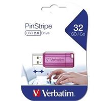 VERBATIM 32GB USB Flash 2.0 PinStripe Pk 