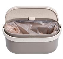 Nádoba na bioodpad UrbAlive s rámem a sáčky - taupe + sl. kost s káv. sedlinou 