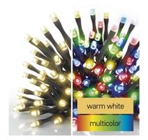 EMOS LED vánoční řetěz 2v1, 10 m, venkovní i vnitřní, teplá bílá/multicolor, programy