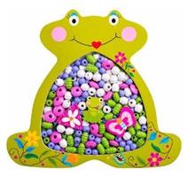 Woody 102190212 Navlékací korálky-Žabka 