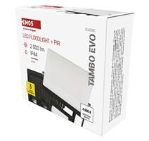EMOS Lighting LED reflektor TAMBO EVO  se senzorem pohybu, 20 W, 2000 lm, IP65, černý