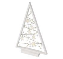 EMOS LED dekorace – svítící stromeček s ozdobami, 40 cm, 2x AA, vnitřní, teplá bílá, časovač