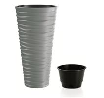 Prosperplast Květináč Prosperplast SAND SLIM šedý kámen 29,6 cm 