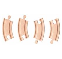 Woody 102190559 Kulaté koleje krátké 4ks 