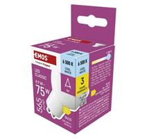 EMOS LED žárovka Classic MR16 bílá / GU10 / 4.9 W (75 W) / 565 lm / studená bílá