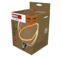 EMOS LED žárovka DECO G130SRA / E27 / 4 W (22 W) / 220 lm / flame