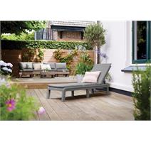 Keter Lehátko Keter Atlas šedé s polstrem