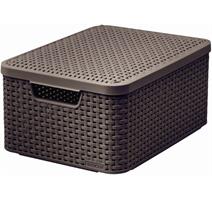 Curver Box Curver Style M 18L s víkem tmavě hnědý