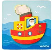Woody 102191361 Puzzle Baby - lodička 