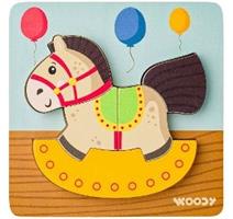 Woody 102191366 Puzzle Baby - koník hou. 