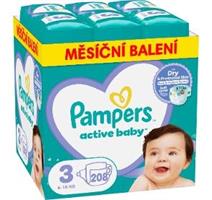 PAMPERS PLENKY AKTIVE BABY VEL. 3/208 KS 