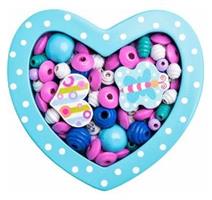 Woody 102190215 Navl.korá.-srdíčko tyrk. 