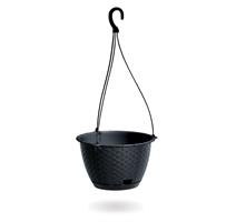 Prosperplast Květináč Prosperplast RATOLLA ROUND W antracit závěsný 21,5cm 