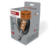 EMOS LED žárovka DECO SMOKED G125 / E27 / 4,5 W (19 W) / 180 lm / flame