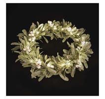 EMOS LED dekorace - věnec jmelí, 3x AA, teplá bílá, časovač