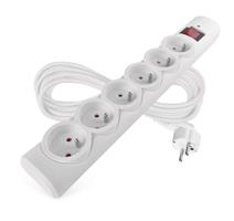 EMOS Přepěťová ochrana – 6 zásuvek, 5 m, bílá