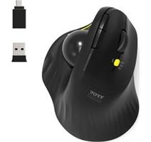 PORT DESIGNS 900719 wrl ergo mouse USB-A/C Black PORT