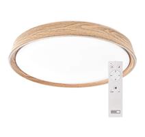 EMOS LED přisazené svítidlo ILVI, kruhové 30W, stmívání+CCT, dřevo