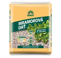 Drť mramorová 20 l- 7-14 mm