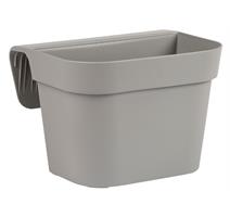 Truhlík na zábradlí Arke - šedý 25 cm