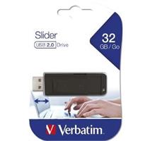 VERBATIM 32GB USB Flash 2.0 SLIDER Black 