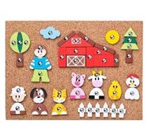 Woody 102190701 Korková deska - zvířátka 