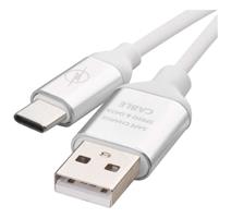 EMOS Nabíjecí a datový kabel USB-A 2.0 / USB-C 2.0, 1 m, bílý