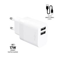Fixed nabíječka 2xUSB 17W FIXC17N-2UC-WH