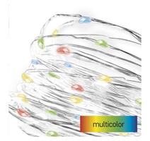 EMOS LED vánoční nano řetěz, 1,9 m, 2x AA, vnitřní, multicolor, časovač