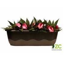 Truhlík samozavlažovací Mareta - čokoládová + bronzová 60 cm