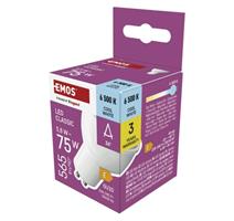 EMOS LED žárovka Classic MR16 bílá / GU10 / 5,8 W (75 W) / 565 lm / Studená bílá