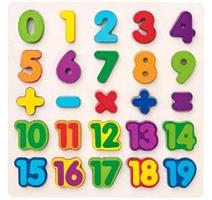 Woody 102190069 Puzzle-číslice na desce 