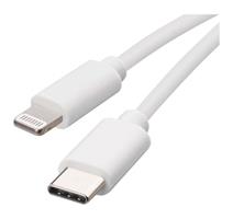EMOS Nabíjecí a datový kabel USB-C 2.0 / Lightning MFi, 1 m, bílý