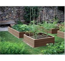 Prosperplast Vyvýšený záhon plastový Base Woody 149,2 cm hnědý IBWR-7587U
