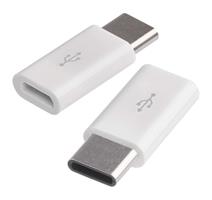 EMOS Adaptér micro USB-B 2.0 / USB-C 2.0, bílý, 2 ks