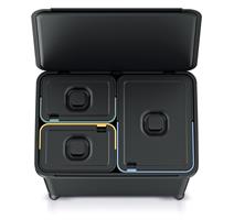 Prosperplast Odpadkový koš Prosperplast SYSTEMA 1x23l + 2x10l černý