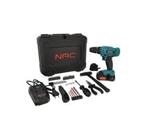 NAC Aku vrtačka NAC CDB-1-LI-20V-TS 1x2Ah + příslušenství 49 dílů