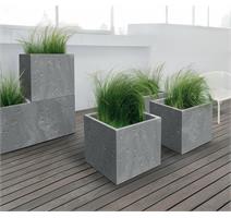 Prosperplast Květináč Prosperplast SIERRA CASE beton effect 77 cm černý beton