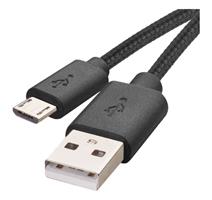 EMOS Nabíjecí a datový kabel USB-A 2.0 / micro USB-B 2.0, 2 m, černý