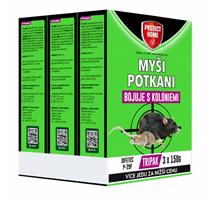 Rodic Difetec P-29F triopack - rodenticid proti myším, potkanům a krysám 3x150 g