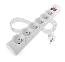EMOS Přepěťová ochrana – 6 zásuvek, 1,5 m, bílá