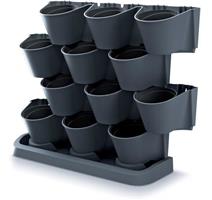 Prosperplast Květináč Prosperplast CASCADE WALL sada květináčů na zeď antracit