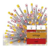 EMOS Standard LED spojovací řetěz pulzující – rampouchy, 2,5 m, venkovní, červená/vintage