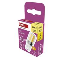 EMOS LED žárovka Classic JC / G9 / 4,2 W (40 W) / 470 lm / teplá bílá 